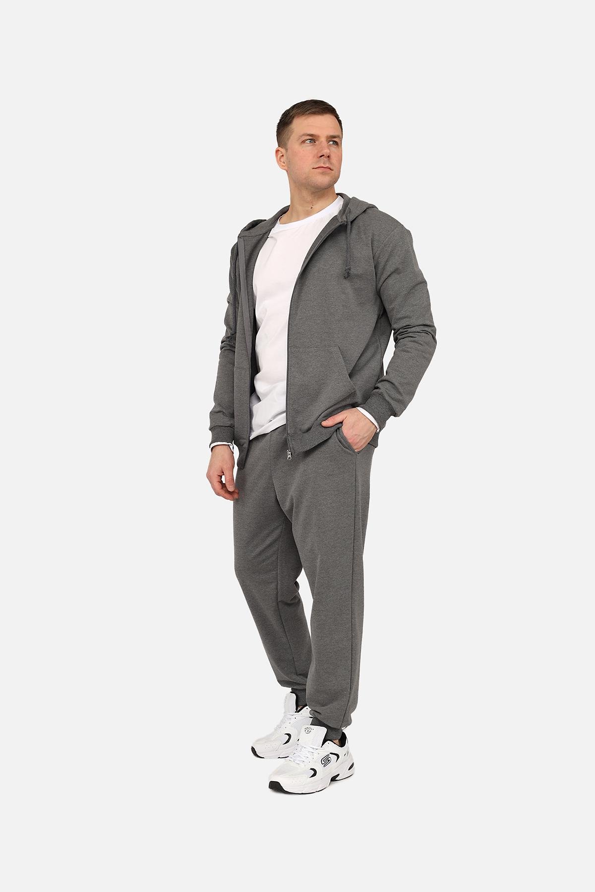 Толстовка на блискавці чоловіча р. 54 Темно-сірий (SKT001035280) Толстовка на блискавці чоловіча р. 54 Темно-сірий (SKT001035280)