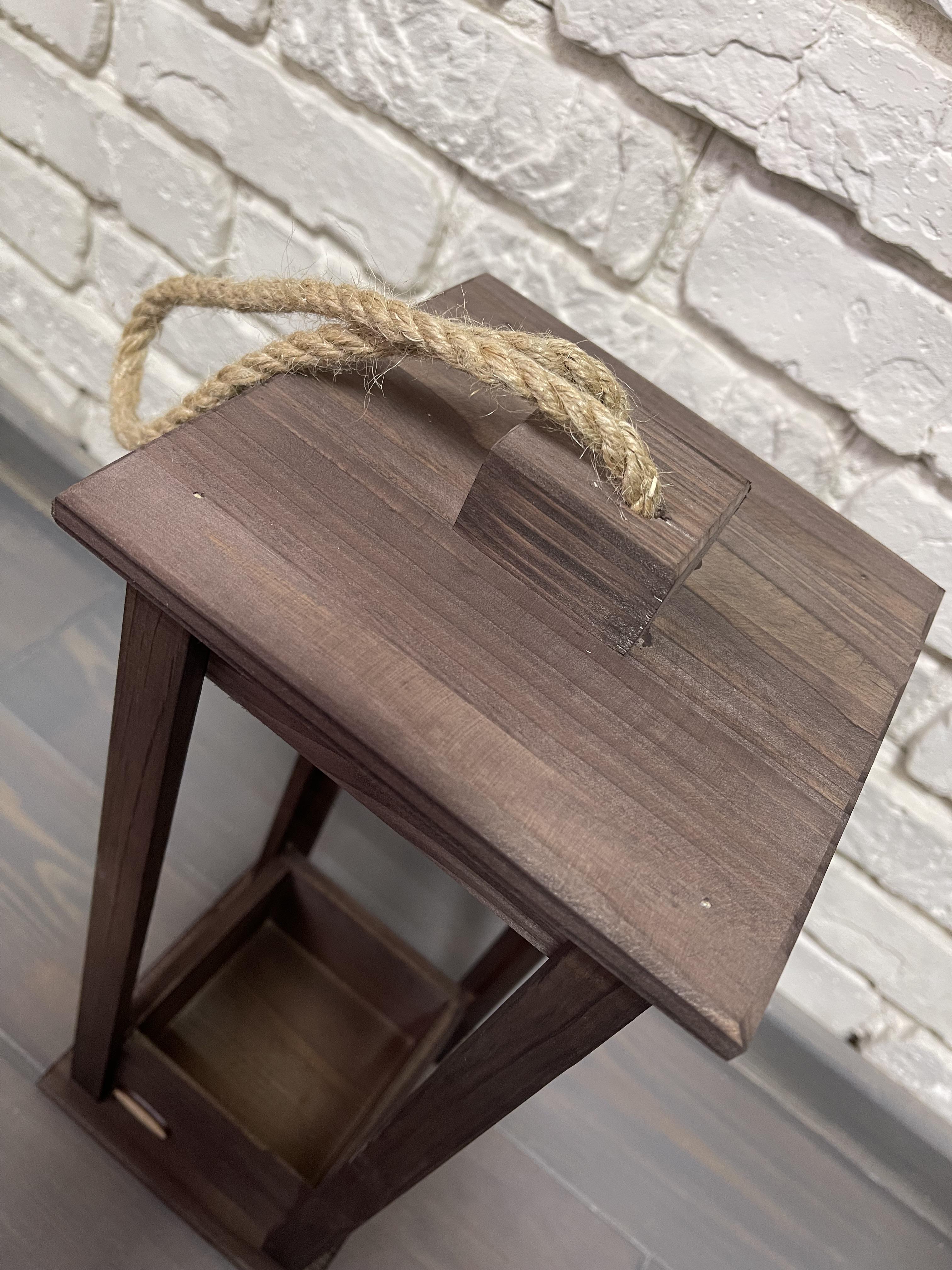 Подсвечник деревянный Wood Choice Фонарь 17х17х45 Коричневый (52) - фото 2 Подсвечник деревянный Wood Choice Фонарь 17х17х45 Коричневый (52) - фото 2