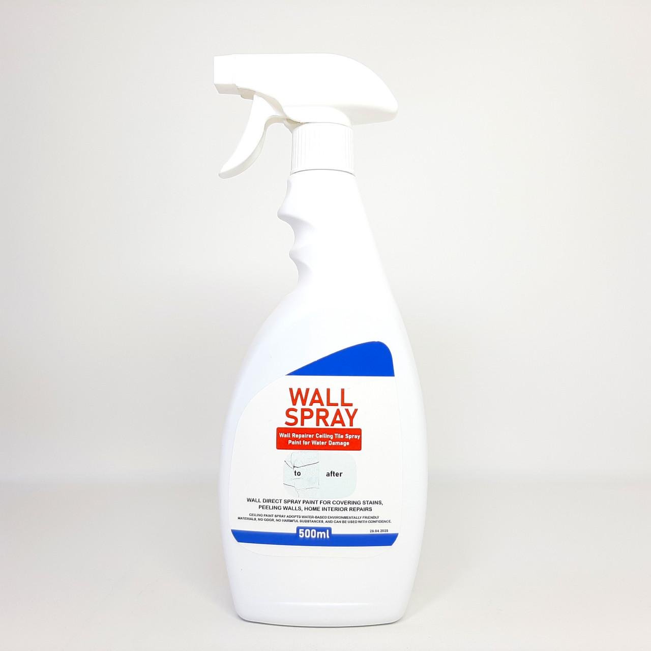 Фарба-спрей для стін і стелі Wall Spray без запаху для усунення плям і пошкоджень 500 мл (X-2141) - фото 2