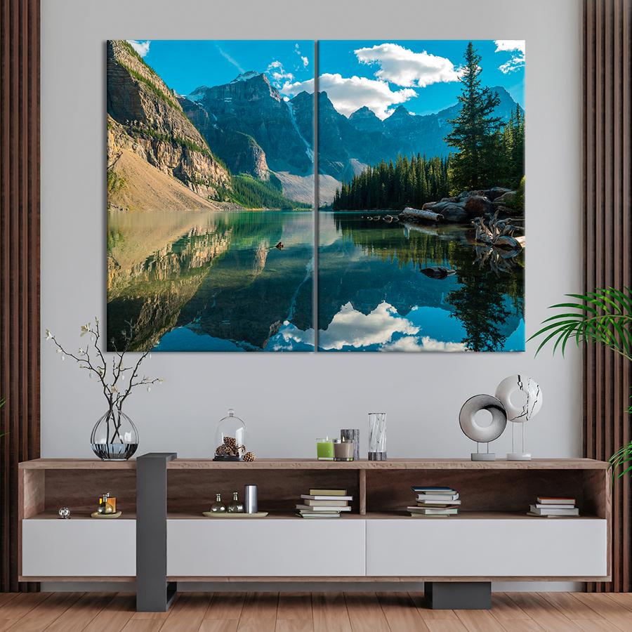 Картина природа Чистое горное озеро Морейн 165x122 см (A1129-2)