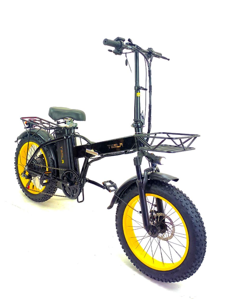 Електровелосипед складаний Fatbike Tesla 20" 1200W 48V 25Ah з кошиком - фото 4 Електровелосипед складаний Fatbike Tesla 20" 1200W 48V 25Ah з кошиком - фото 4