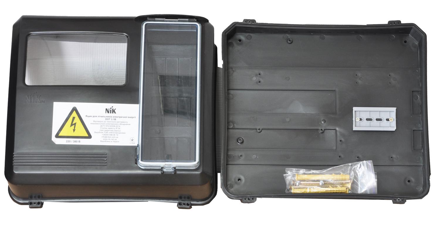 Щиток учета универсальный NIK DOT3.1B для 1-3 фазного счетчика (121н) - фото 2