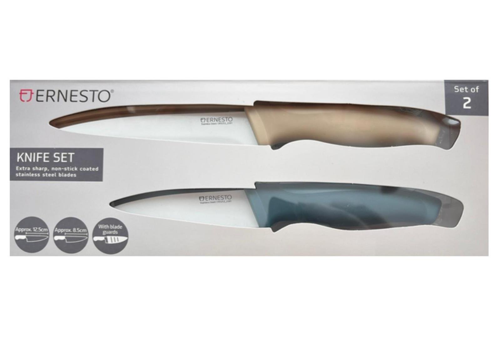 Набір ножів кухонних ERNESTO з керамічним покриттям 2 шт. 12,5 см/8,5 см (P1-00174) - фото 3 Набір ножів кухонних ERNESTO з керамічним покриттям 2 шт. 12,5 см/8,5 см (P1-00174) - фото 3