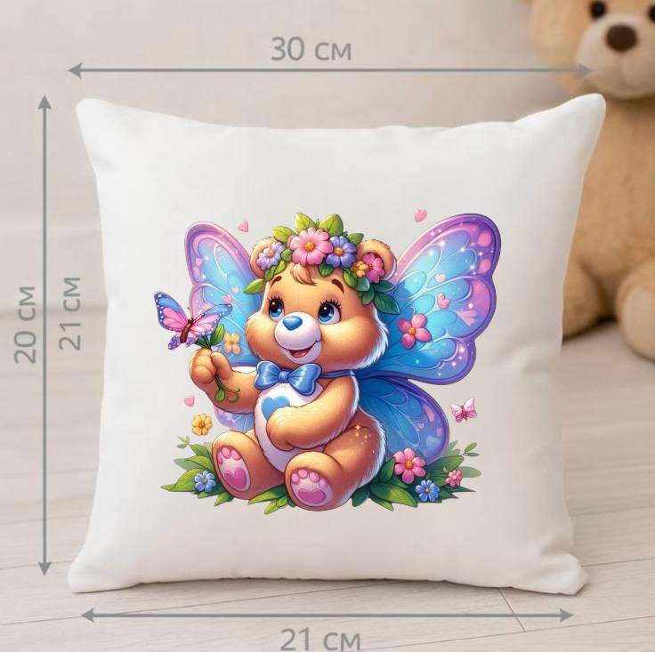 Подушка декоративна плюшева Ведмедик-фея 30x30 см (29026058) - фото 4 Подушка декоративна плюшева Ведмедик-фея 30x30 см (29026058) - фото 4