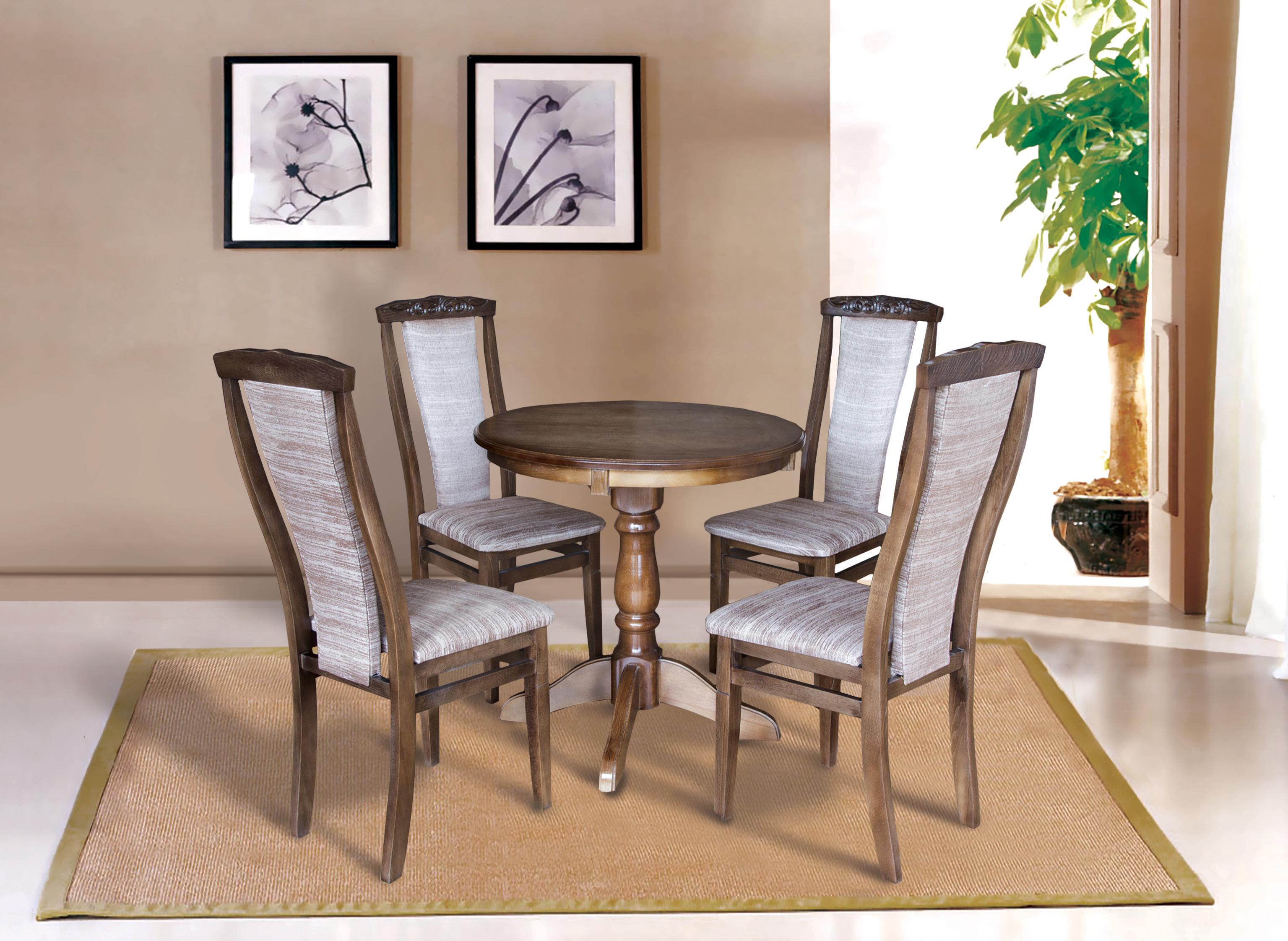 Обеденный стол Карпаты Чумак D 800 мм Темный орех (GAА0016663) - фото 3 Обеденный стол Карпаты Чумак D 800 мм Темный орех (GAА0016663) - фото 3