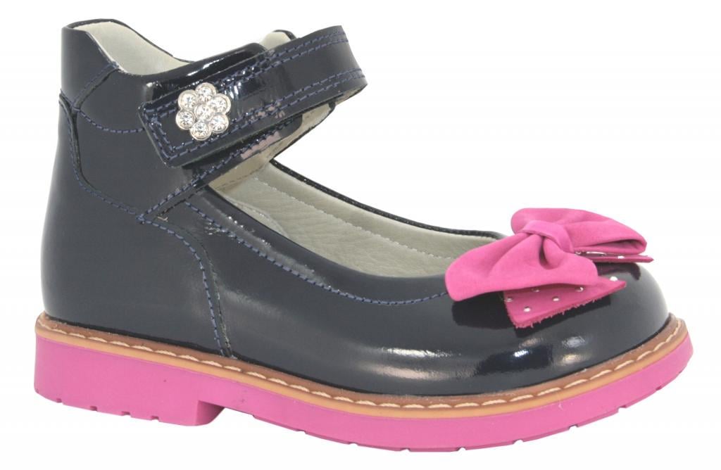 Туфли Topitop для девочек 025-10 лак р. 21 Сине-малиновый