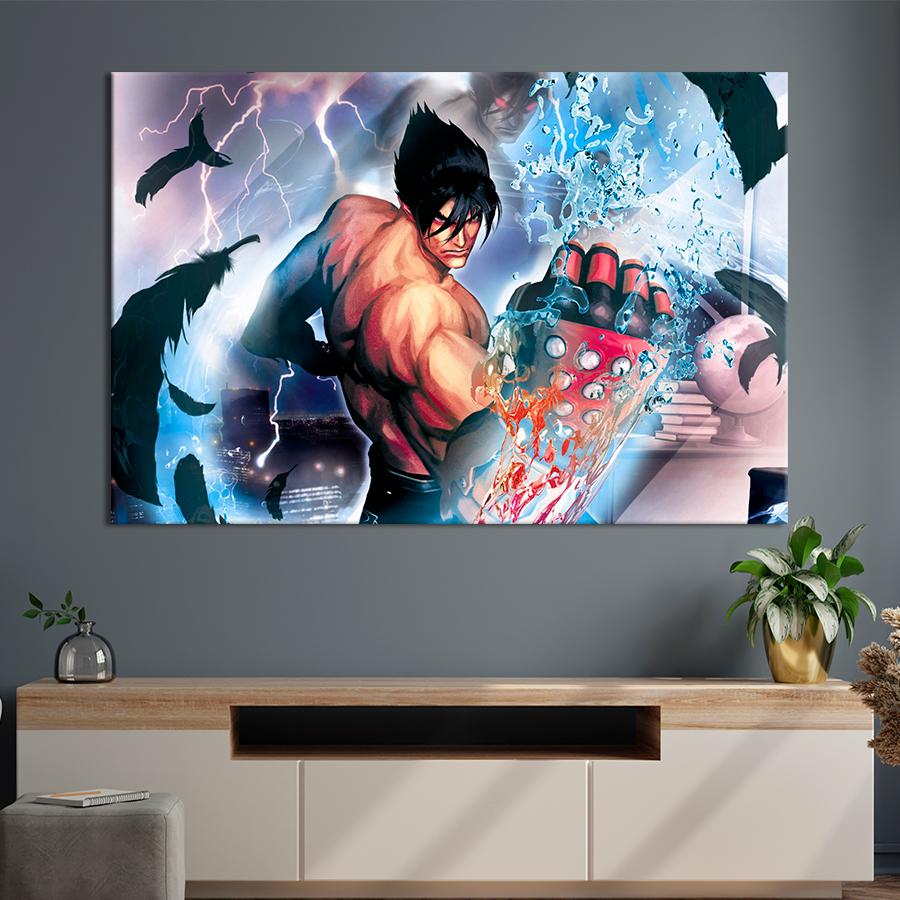 Настенний декор Дзин Кадзама - герой игры Tekken 51x34 см (A233-1)