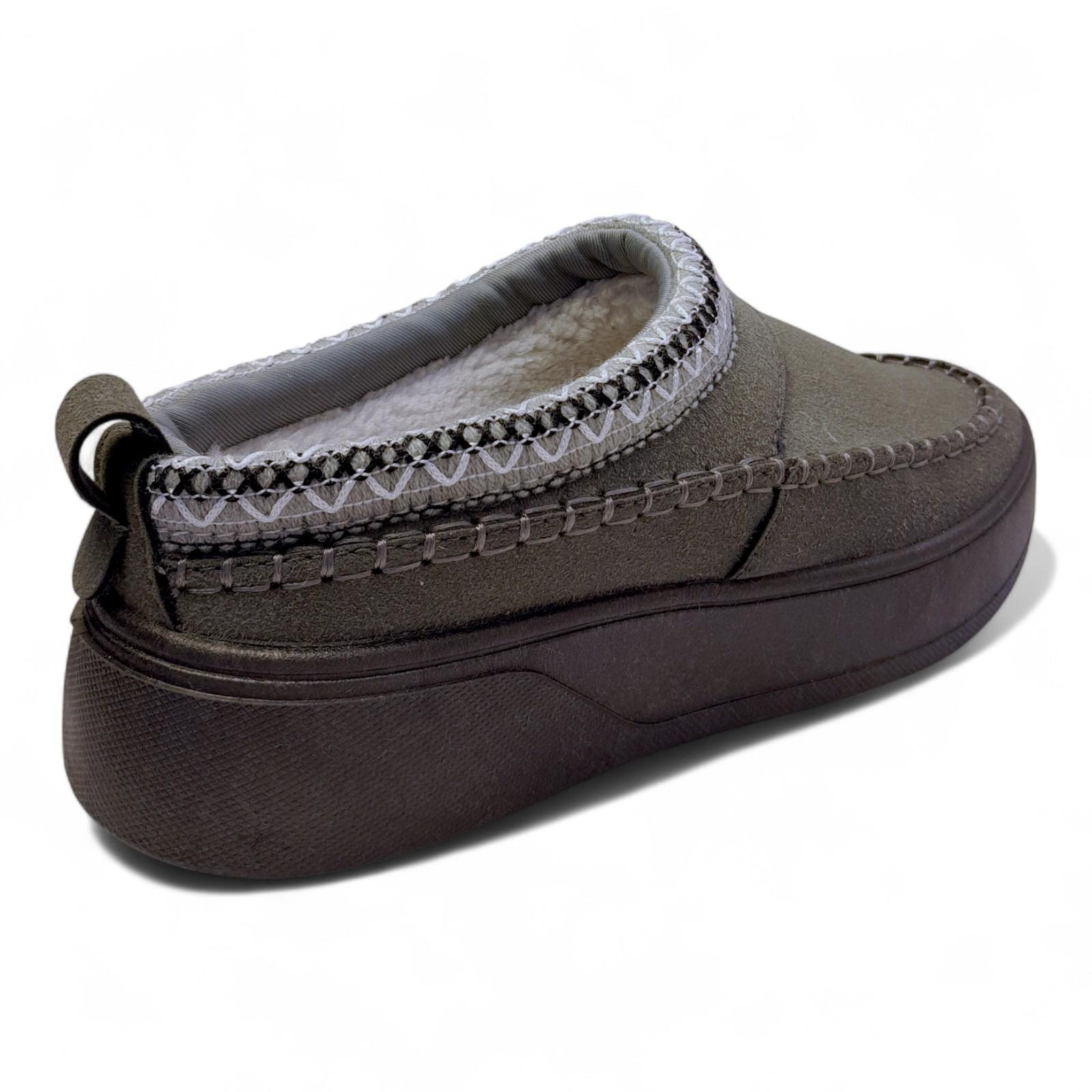 Сабо женские утепленные Dago с экозамшей на меху р. 38 24 см Серый (2807939226) - фото 9