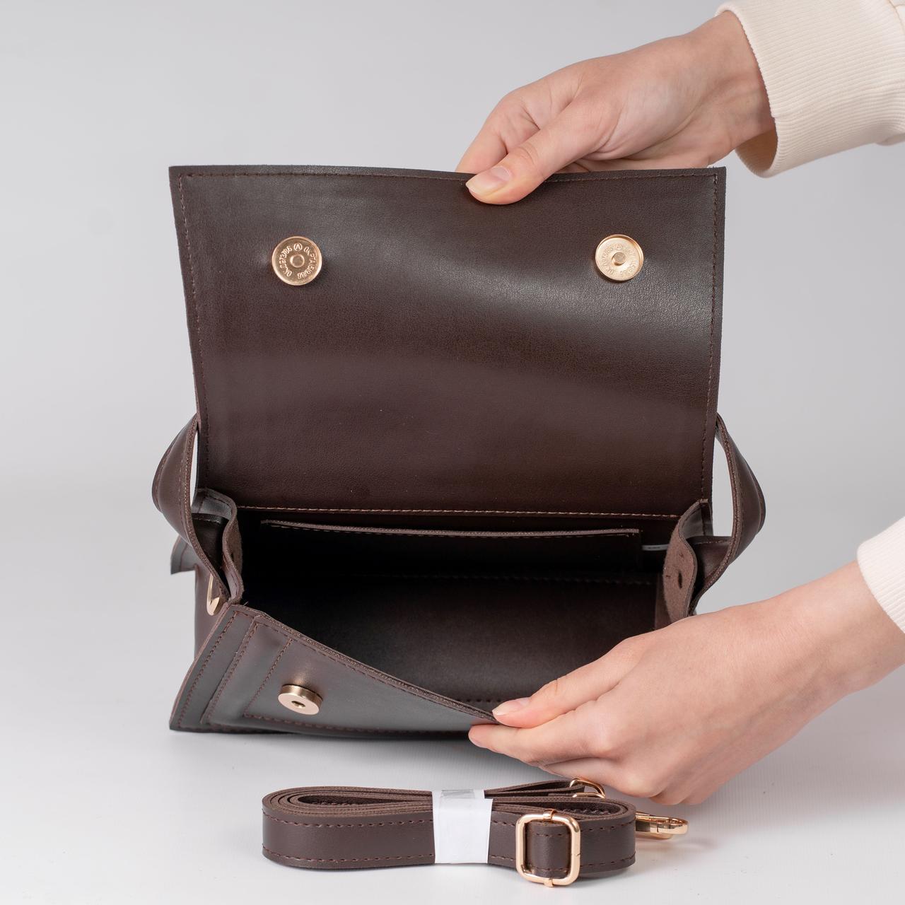 Сумка женская кросс-боди XENIA № 23-24 Коричневый - фото 4