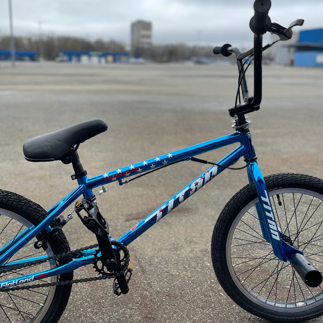 Велосипед трюковой Titan BMX Flatland LIGHT 20" 10" Синий (02f569f2) - фото 3