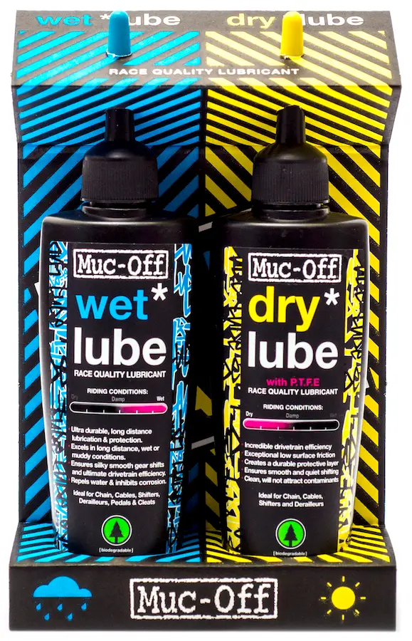 Комплект смазочных масел для цепи Muc-Off DRY+WET 120 мл