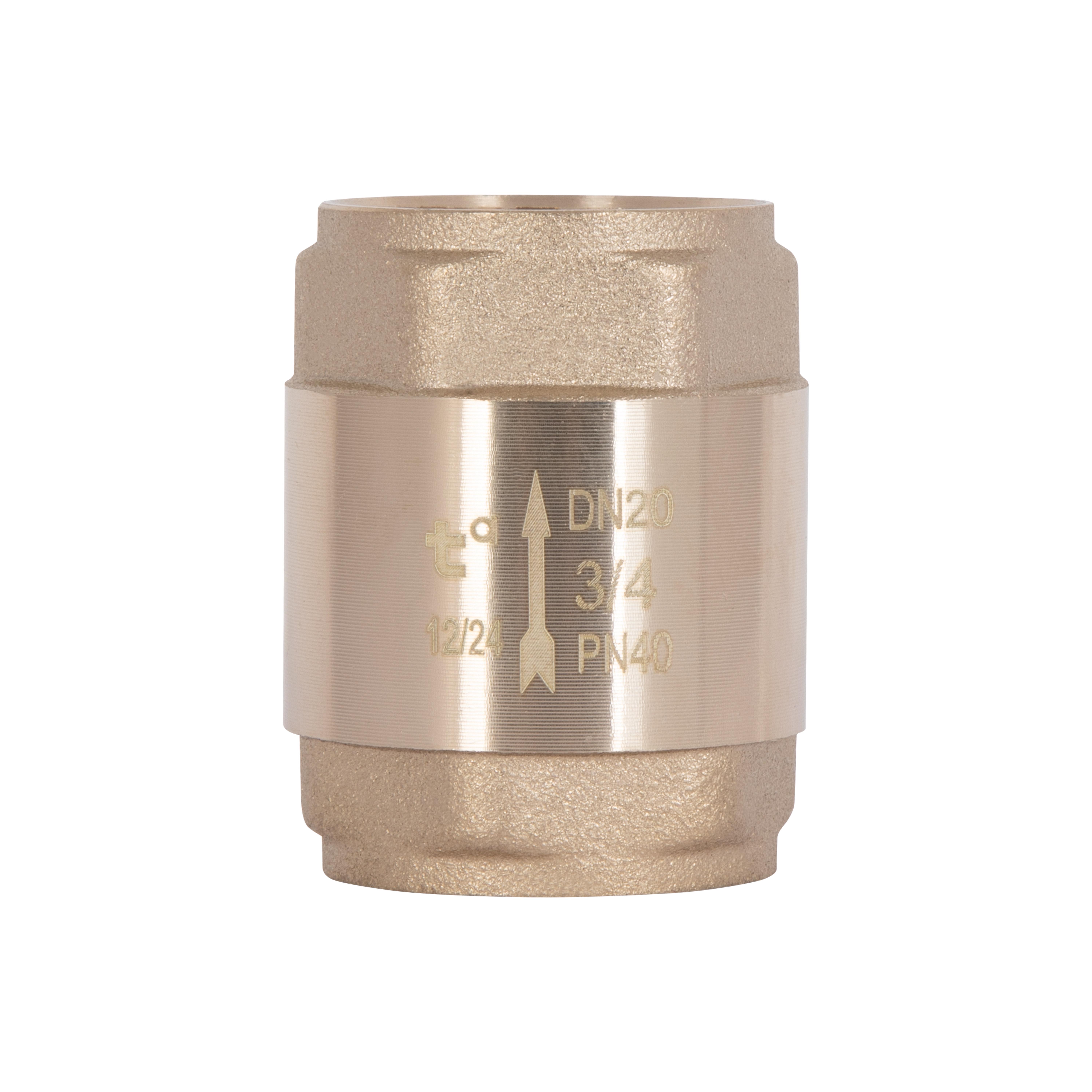 Клапан зворотний Thermo Alliance Base Slim з латунним штоком 3/4" ВВ (TAB240W20S)