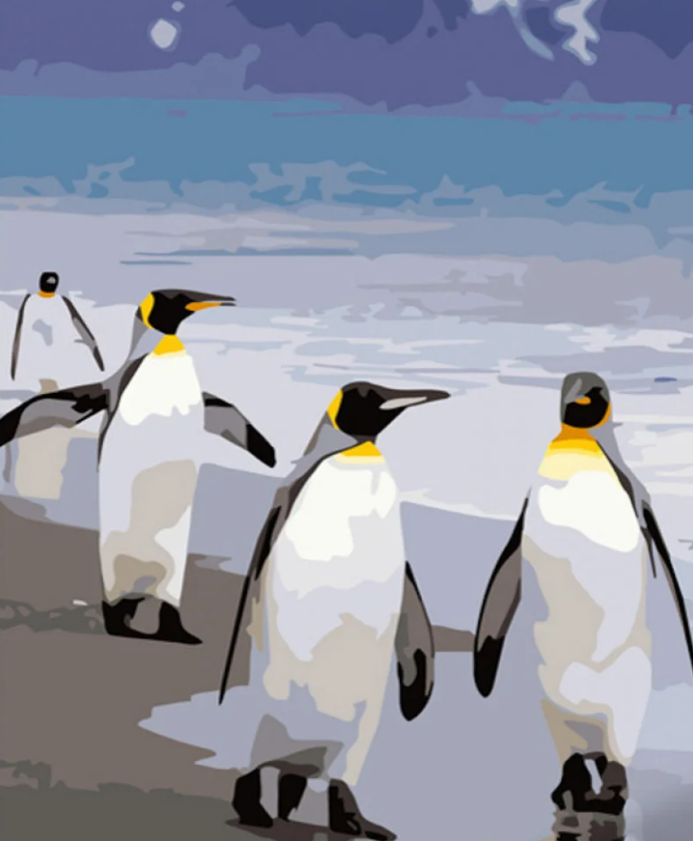 Картина по номерам Strateg Пингвины 40x50 см (GS696)