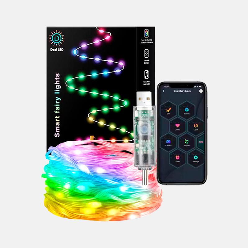 Гірлянда розумна RGB USB Bluetooth 100 Led керування смартфоном та пультом 10 м - фото 2