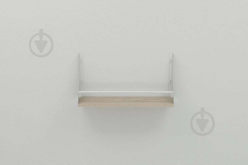 Полка настенная Ferrum-decor Изи 260x500x150 металл Белый ДСП Сонома 16 мм (IZI0011)