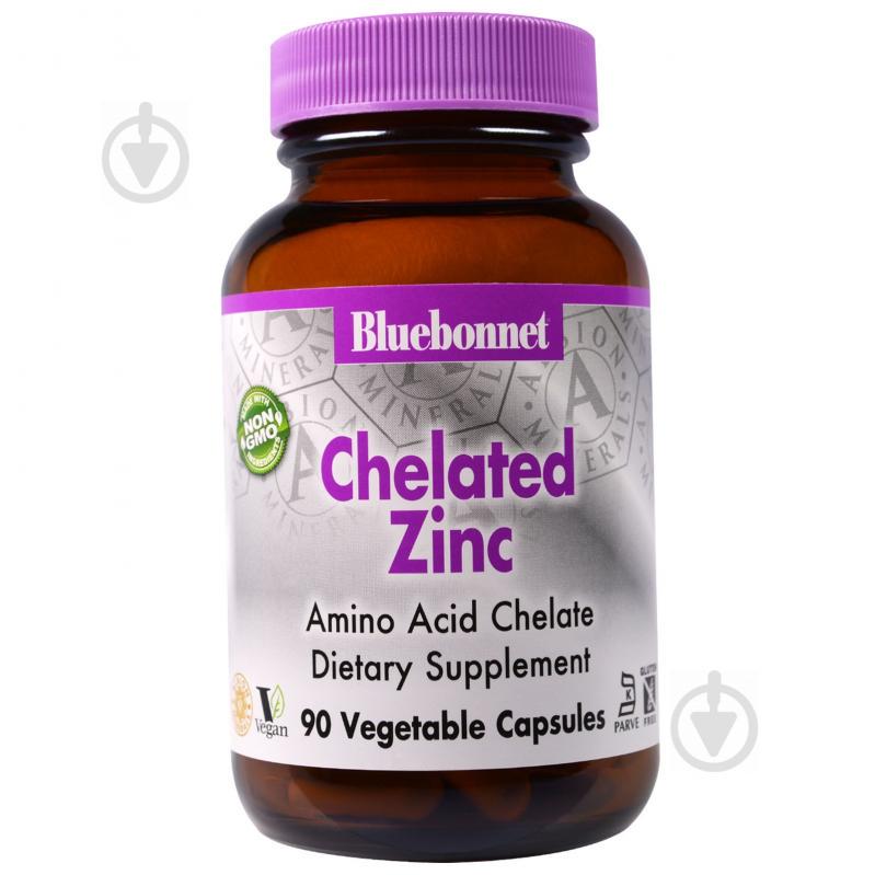 Хелатный Цинк, Albion, Bluebonnet Nutrition, 90 гелевых капсул