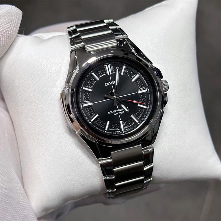 Мужские наручные часы Casio MTP-RS100D-1A Solar Powered Timeless Collection со стальным корпусом Черный (2898144996) Мужские наручные часы Casio MTP-RS100D-1A Solar Powered Timeless Collection со стальным корпусом Черный (2898144996)