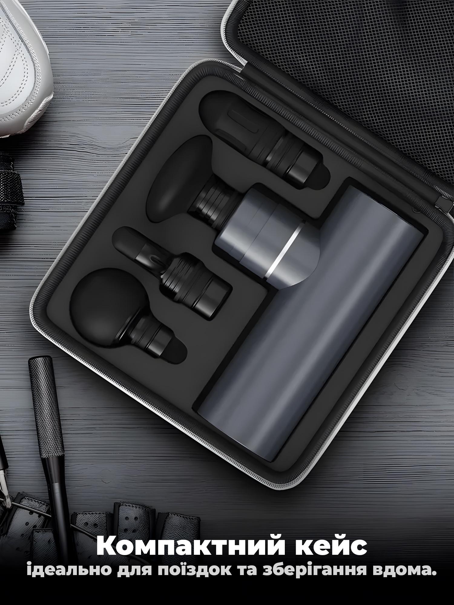 Масажер перкусійний для тіла Zabobon TouchPulse Пістолет ручний (29469238) - фото 10