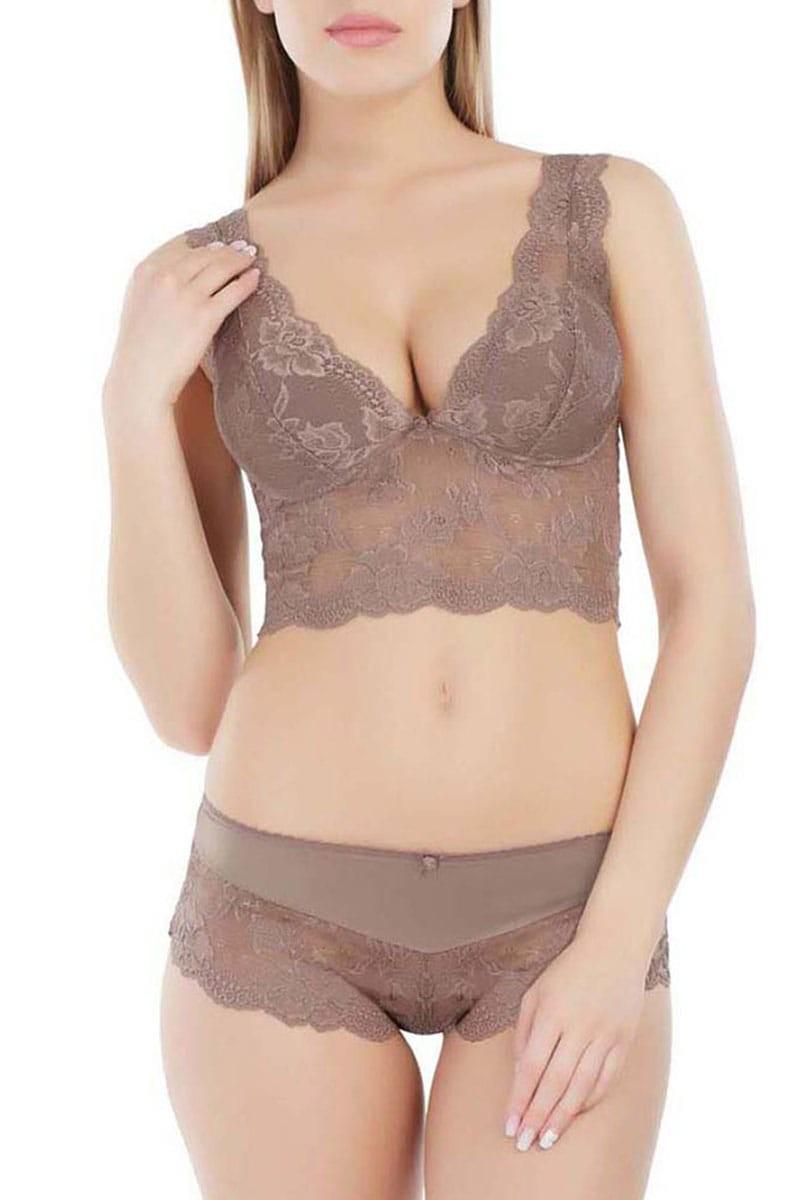 Бюстгальтер с уплотненной чашкой Marc&Andre 75B Коричневый (53027)