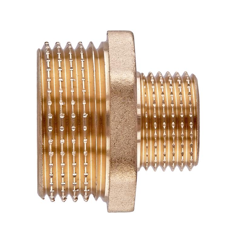 Ниппель редукционный KOER KF.N0810.WN 1x3/4" резьбовой наружная резьба латунный (OL-MX1515) - фото 3