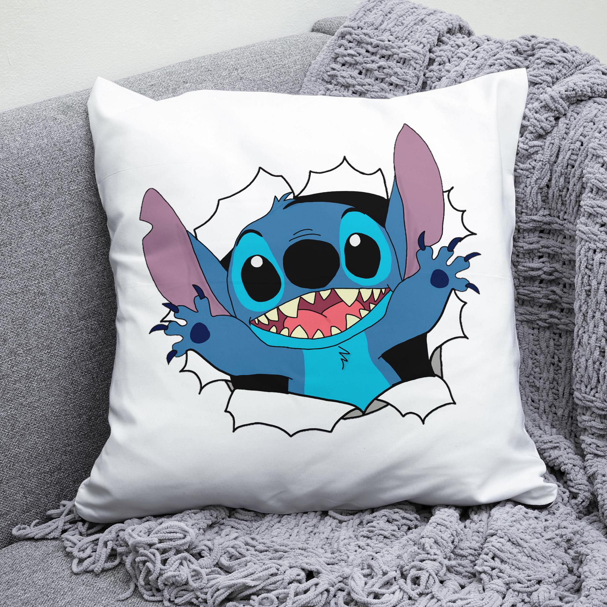 Плюшевая подушка квадрат с принтом Lilo & Stitch "2