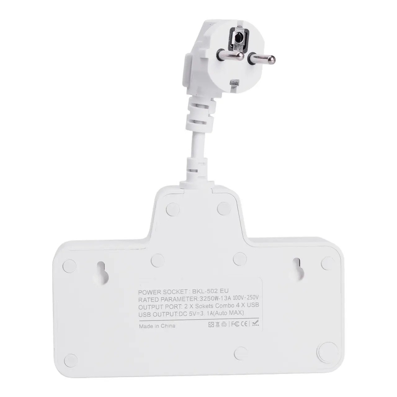 Мережевий фільтр із захистом Lugi з лампою 2 розетки 2 USB 2 Type-C 8 см (a8cbc686) - фото 6 Мережевий фільтр із захистом Lugi з лампою 2 розетки 2 USB 2 Type-C 8 см (a8cbc686) - фото 6