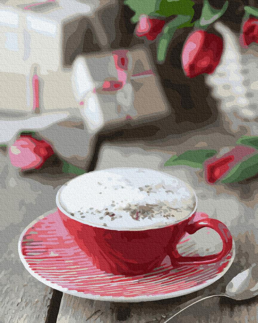 Картина по номерам Brushme Чашка капучино 40х50 см (BK-GX38491) Картина по номерам Brushme Чашка капучино 40х50 см (BK-GX38491)