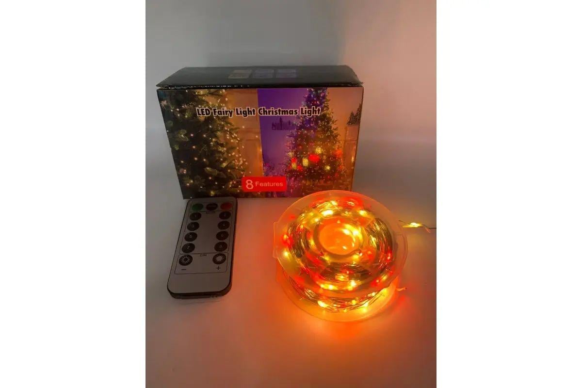 Гирлянда нить новогодняя Роса от USB 500 LED с динамическим режимом цветного свечения 50 м