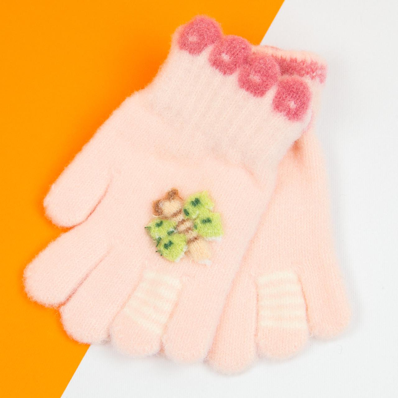 Перчатки для девочек на 2-4 года 21-25-26 Светло-розовый (DR010045)