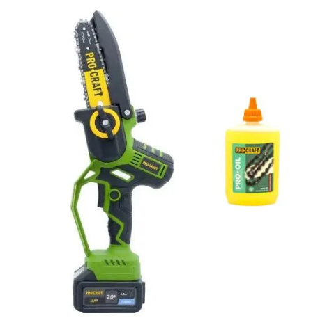 Пила мини аккумуляторная ProCraft PKA32LI из АКБ и з/п/масло 200 мл (00000009572)
