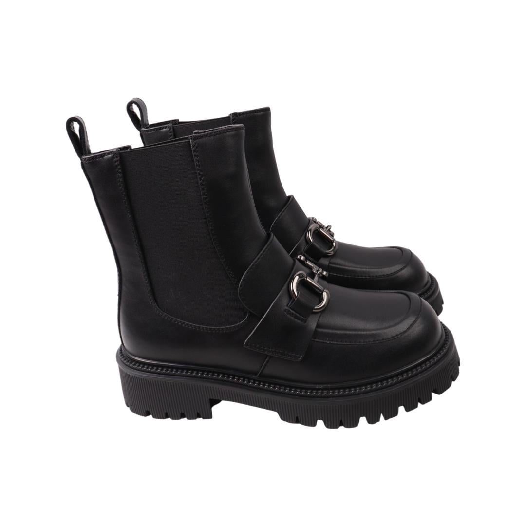 Ботинки женские Oeego из кожи р. 39 Черный (114-22/23ZHC)