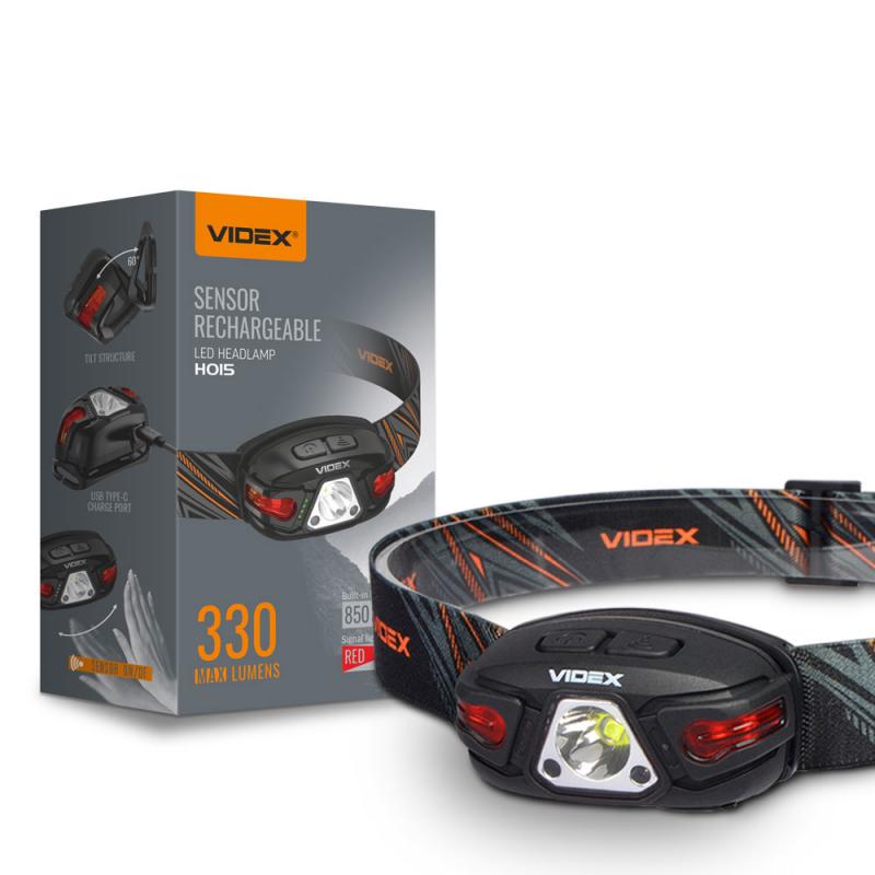 Фонарик налобный светодиодный Videx VLF-H015 330Lm 5000K (26563)