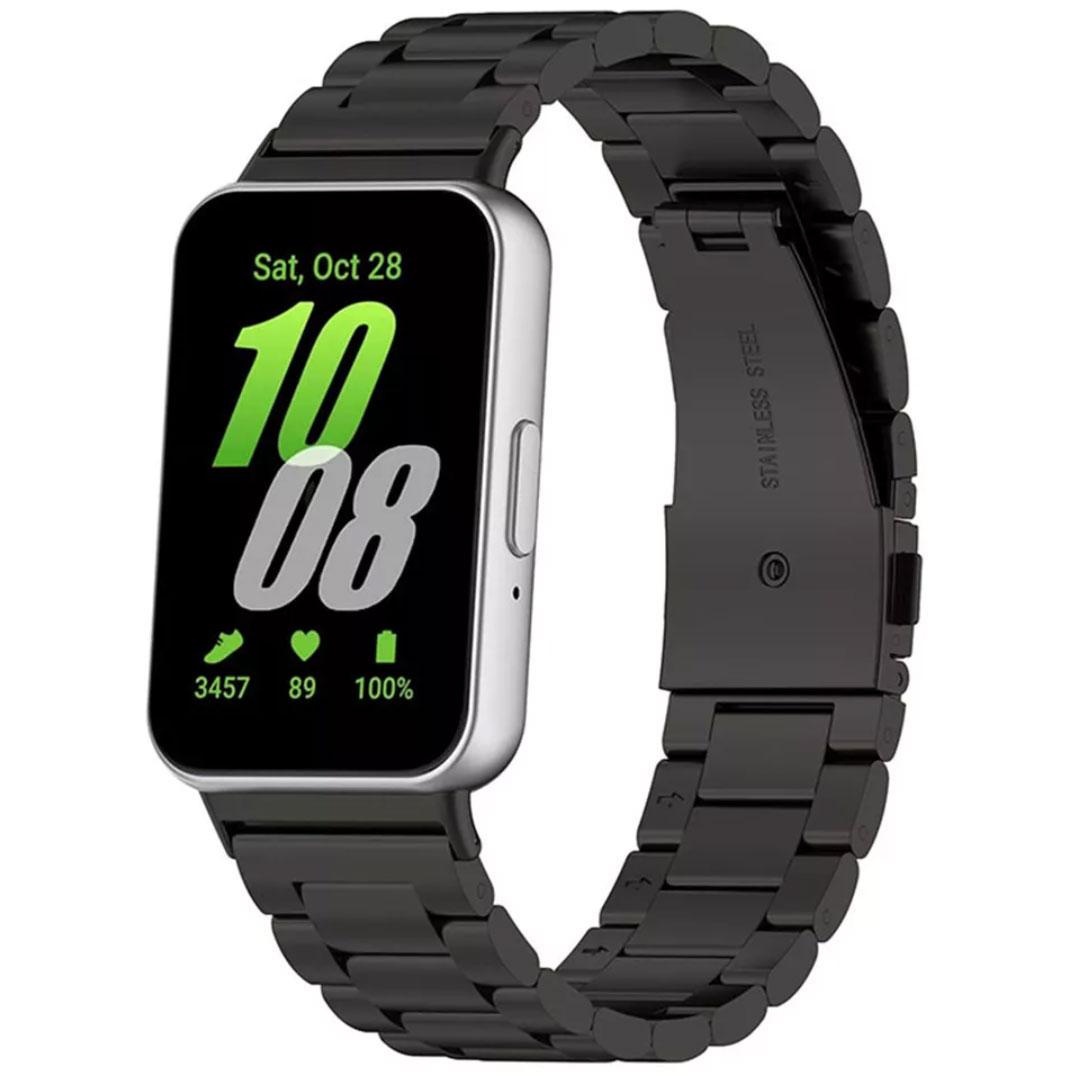 Ремешок металлический Primolux для смарт-часов Samsung Galaxy Fit 3 SM-R390 Black (2662680527) - фото 2 Ремешок металлический Primolux для смарт-часов Samsung Galaxy Fit 3 SM-R390 Black (2662680527) - фото 2