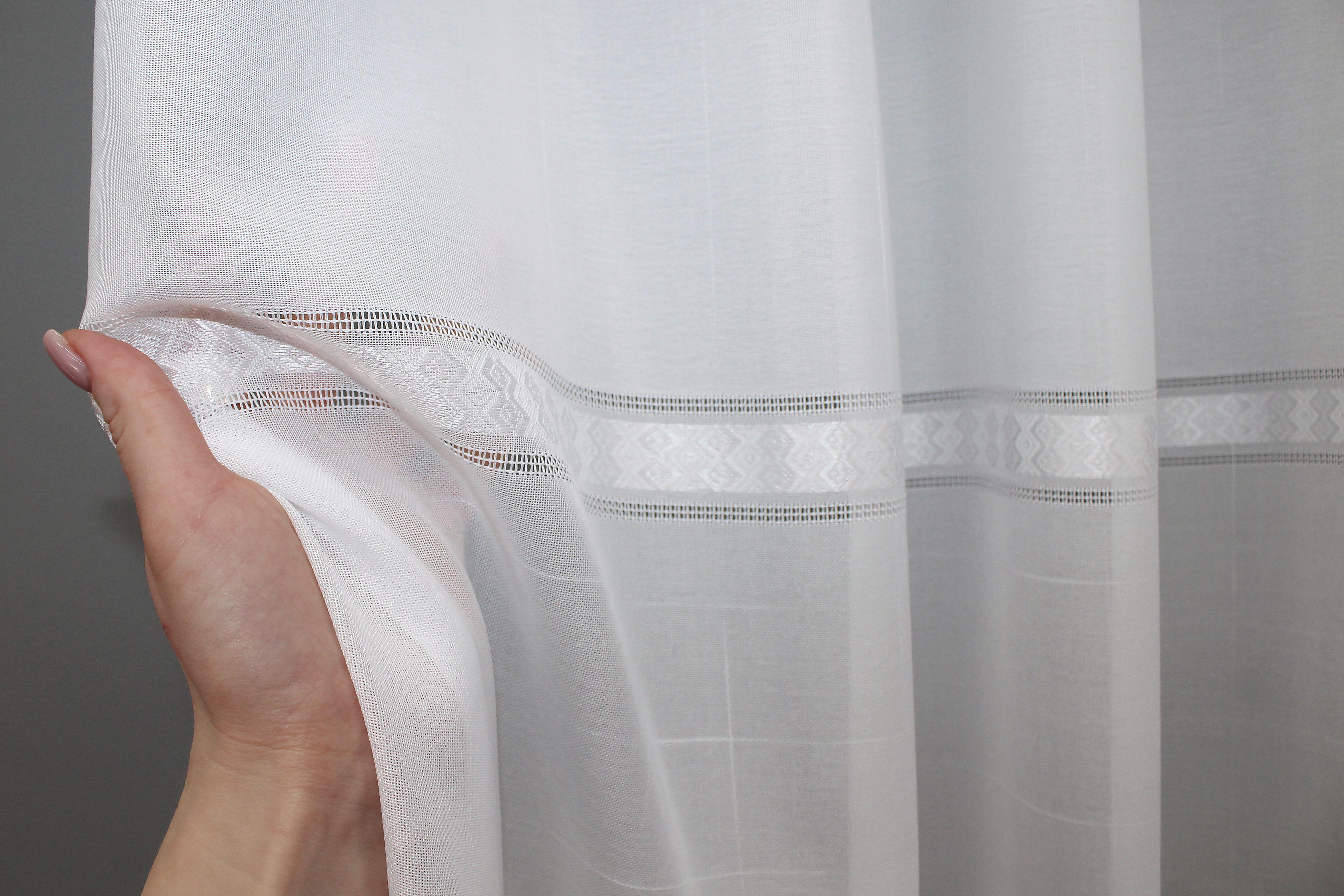 Тюль VR-Textil 1379т Мережка льон 300х270 см Білий (42-0145) - фото 5 Тюль VR-Textil 1379т Мережка льон 300х270 см Білий (42-0145) - фото 5