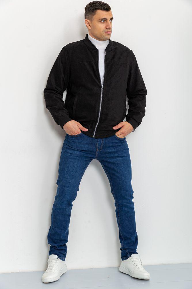 Бомбер чоловічий замшевий S Чорний (150670) - фото 3