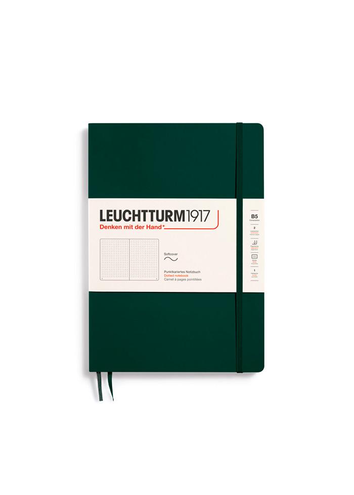 Блокнот Leuchtturm1917 мягкая обложка Composition B5 точка Forest Green (370309)