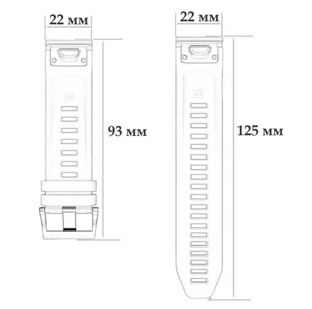 Ремешок силиконовый Primo для часов Garmin Fenix 7/Fenix 7 Pro/Fenix 8 47mm/Fenix E White (2620826594) - фото 6