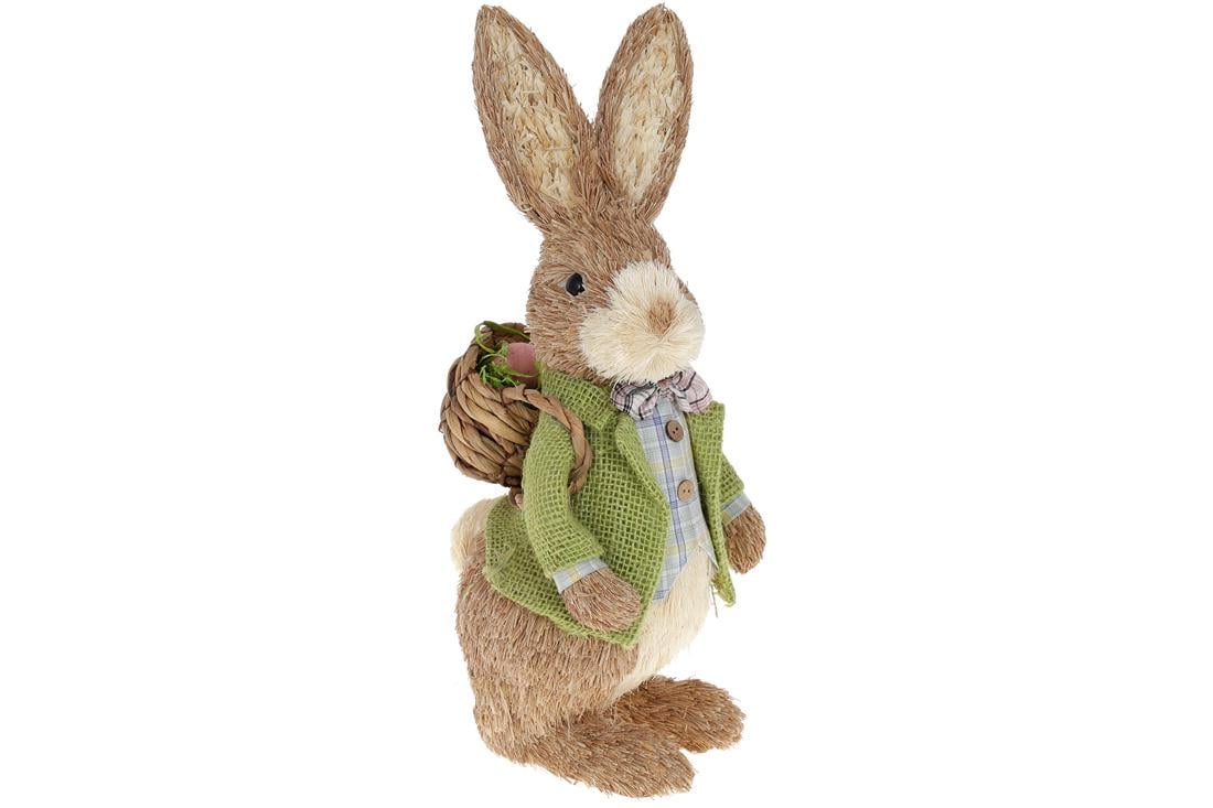 Декоративная пасхальная фигура BonaDi Кролик с корзинкой 40 см (NY27-935)