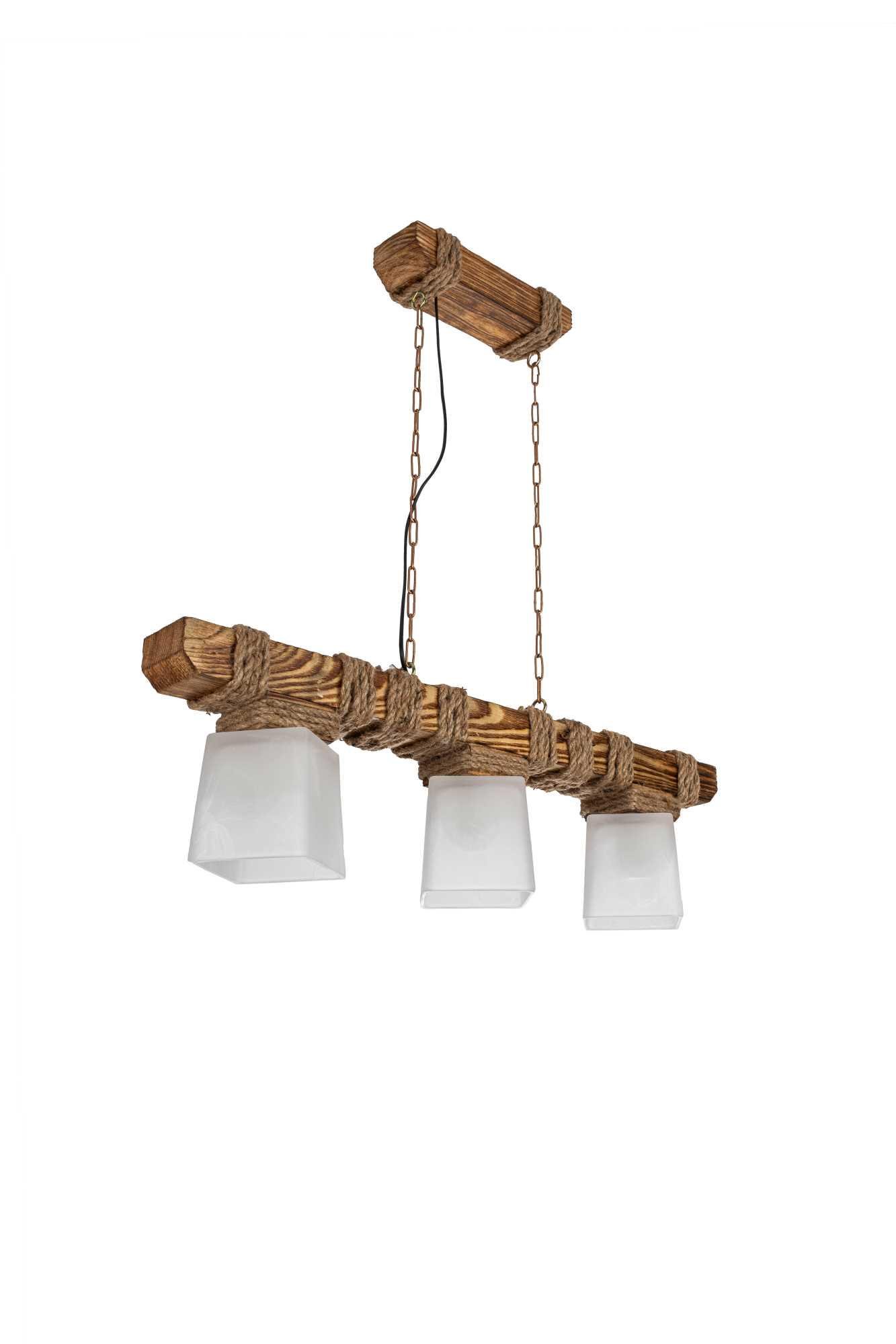 Люстра дерев'яна Sirius S7044/3 світле випалення на 3 плафона (000030691)