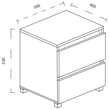 Тумба приліжкова Бостон К-25 50/53/40 см Кашемір (01351) - фото 3