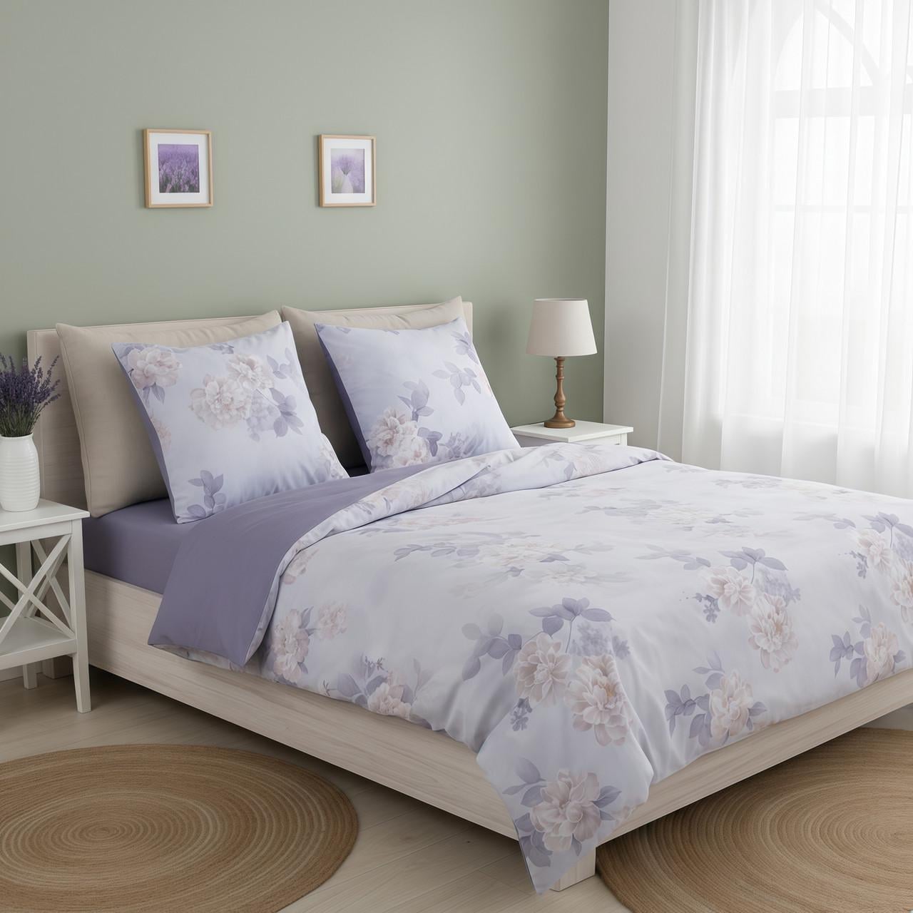 Постельное белье Isleep Viluta 25400 ранфорс с простыней на резинке 160х200 см евро (30832) Постельное белье Isleep Viluta 25400 ранфорс с простыней на резинке 160х200 см евро (30832)