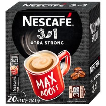 Кофейный напиток Nescafe 3в1 Xtra Strong в стиках 20 шт. 13 г