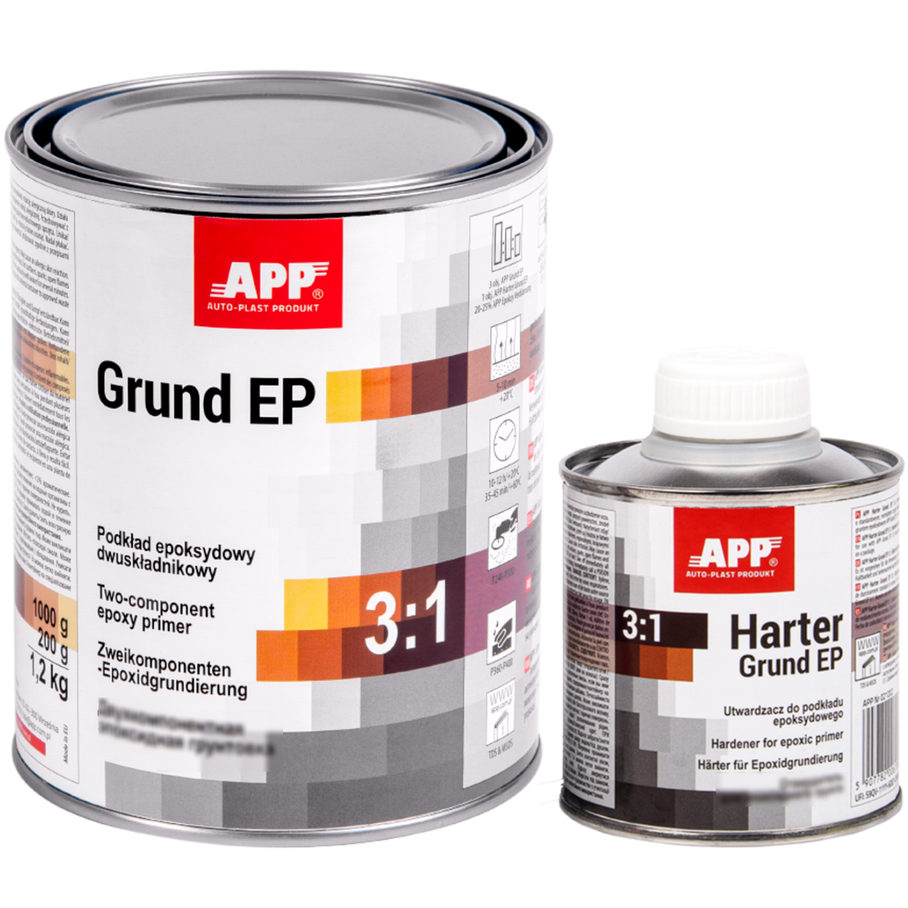 Грунт епоксидний APP 2K Grund EP 3:1 1 л/330 мл Сірий Грунт епоксидний APP 2K Grund EP 3:1 1 л/330 мл Сірий