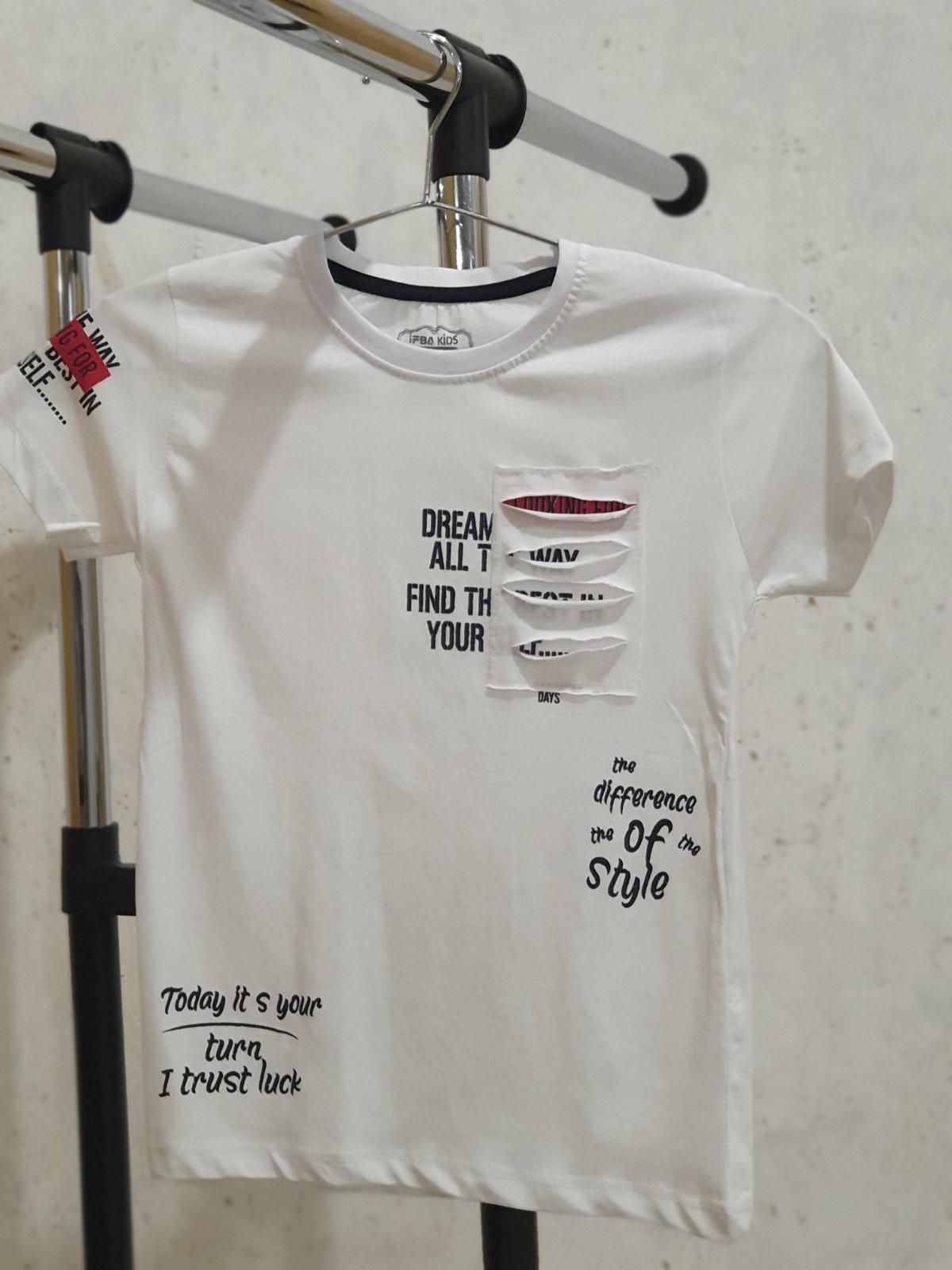 Футболка для мальчика 9 лет 134 см Белый (14705496)