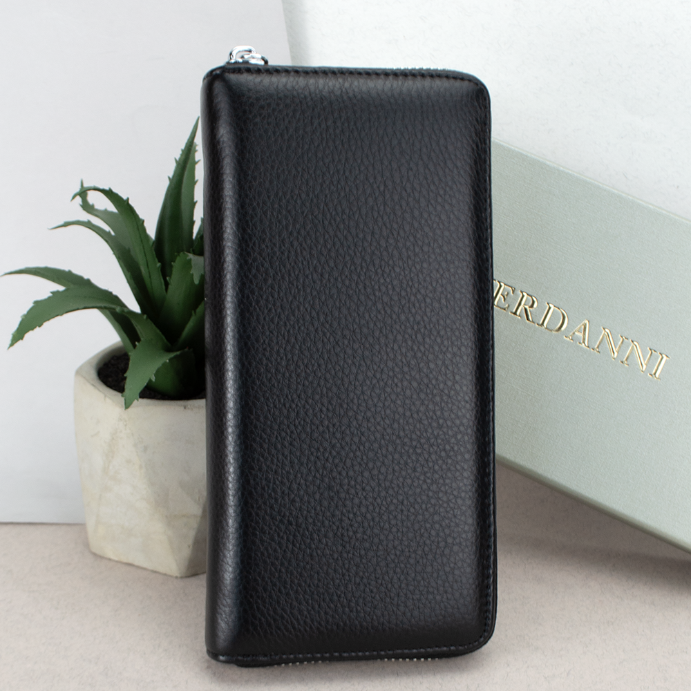 Кошелек женский кожаный Fuerdanni 19600 на молнии Черный (2111314818)