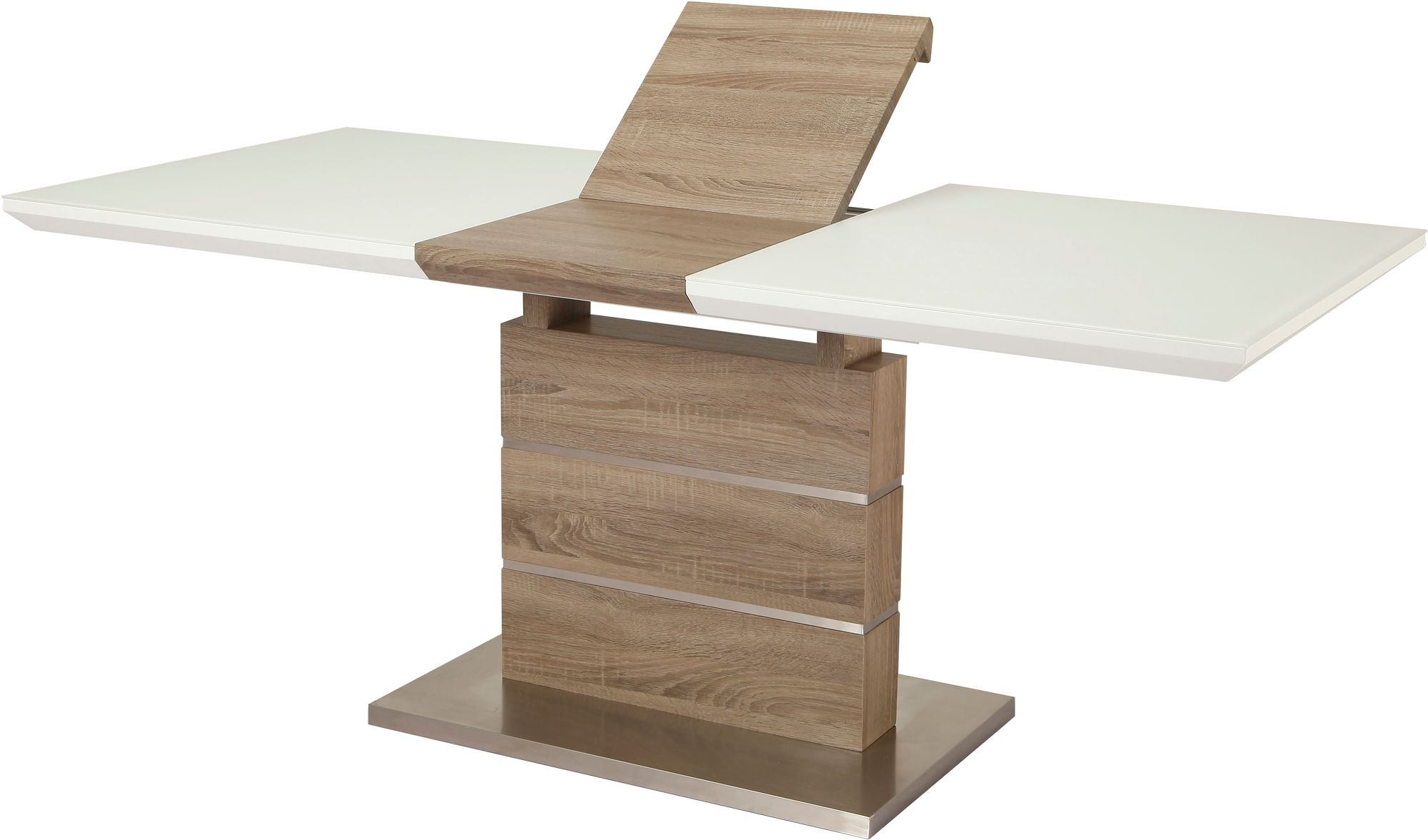 Стіл обідній розкладний GT K-6101 140-180x80x76 см White/Cappucino - фото 6