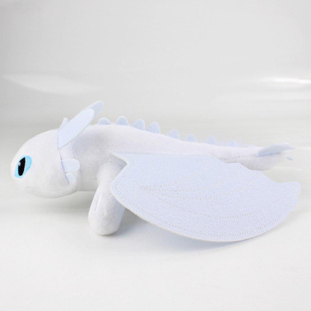 Игрушка мягкая плюшевая Дневная Фурия Дракон Беззубик 35 см Белый (9057) - фото 6