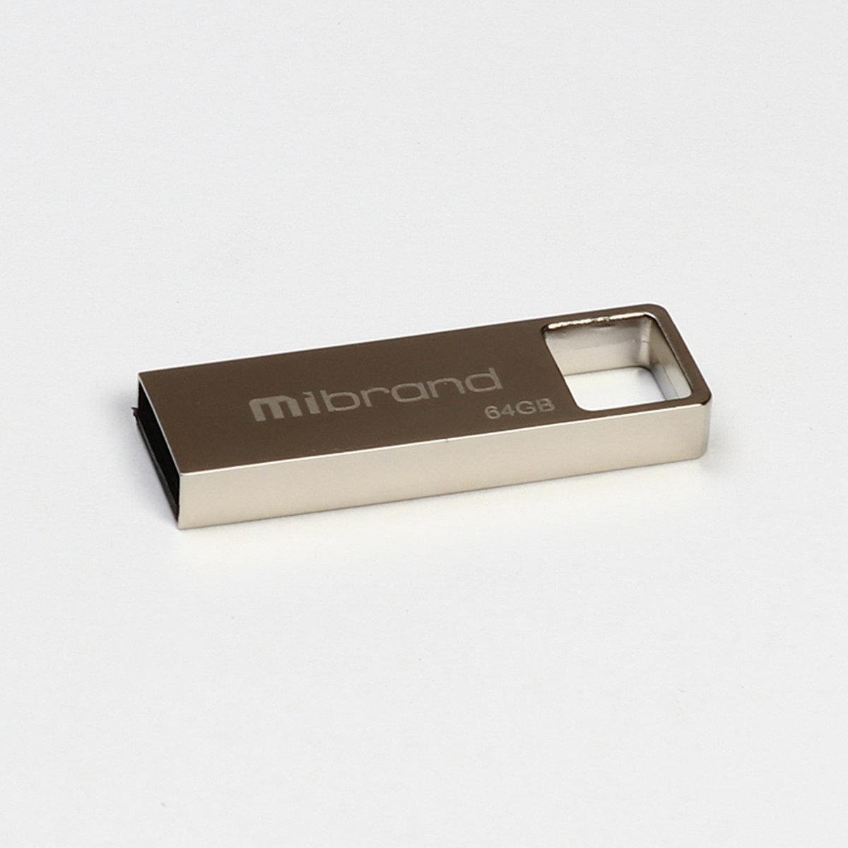 Флешка для ноутбука Flash Mibrand USB 2.0 Shark 64Gb Silver (MI2.0/SH64U4S)