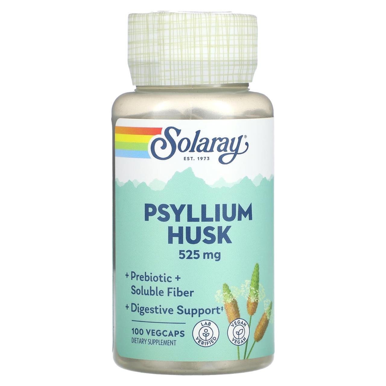 Псиллиум Solaray Psyllium Husk шелуха семян подорожника 525 мг 100 капс. (2027416747)