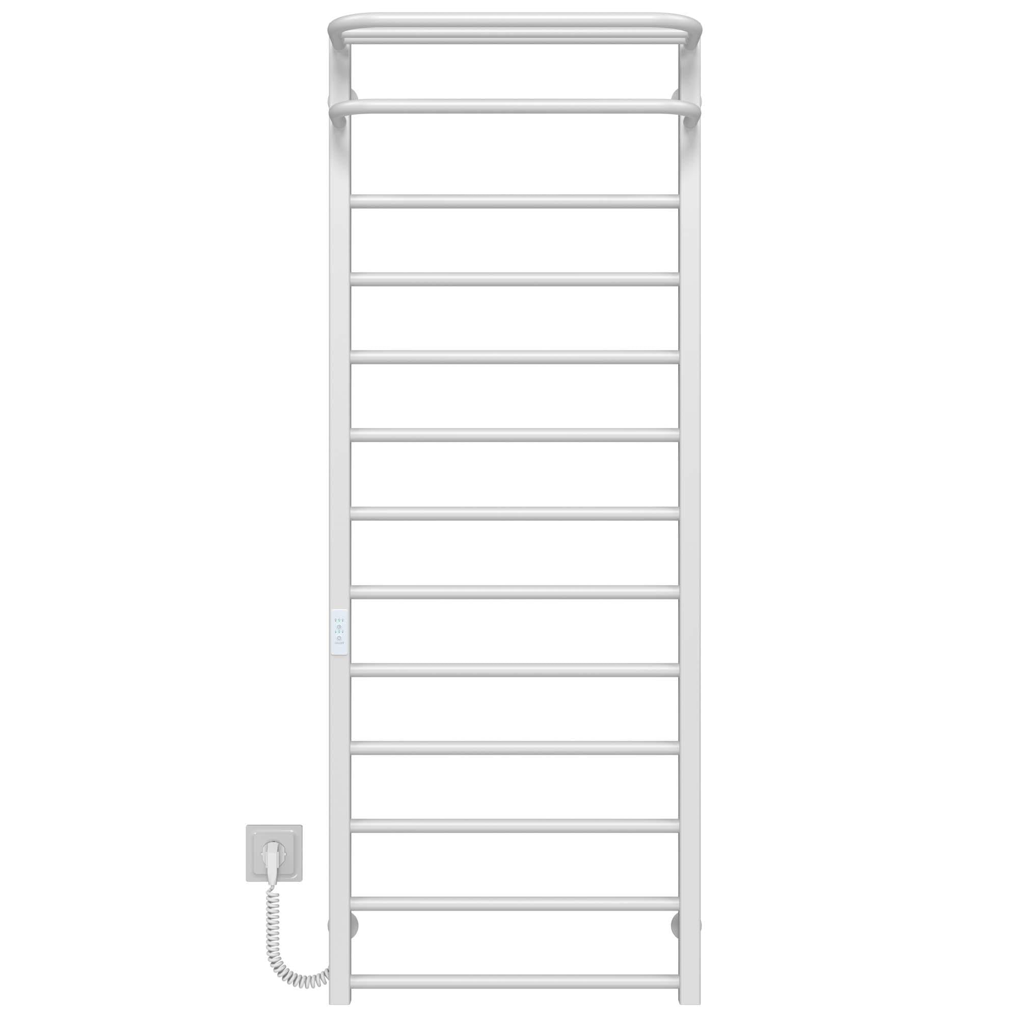 Полотенцесушитель электрический Deffi Lux Hotel П13 WD04 левое подключение нержавеющая сталь 500x1400 мм Белый (A.LH.140.50.13.EWL4)